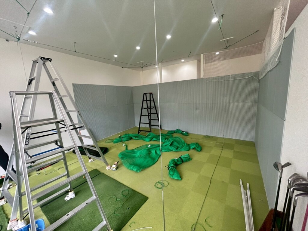 インドアゴルフネット張替工事