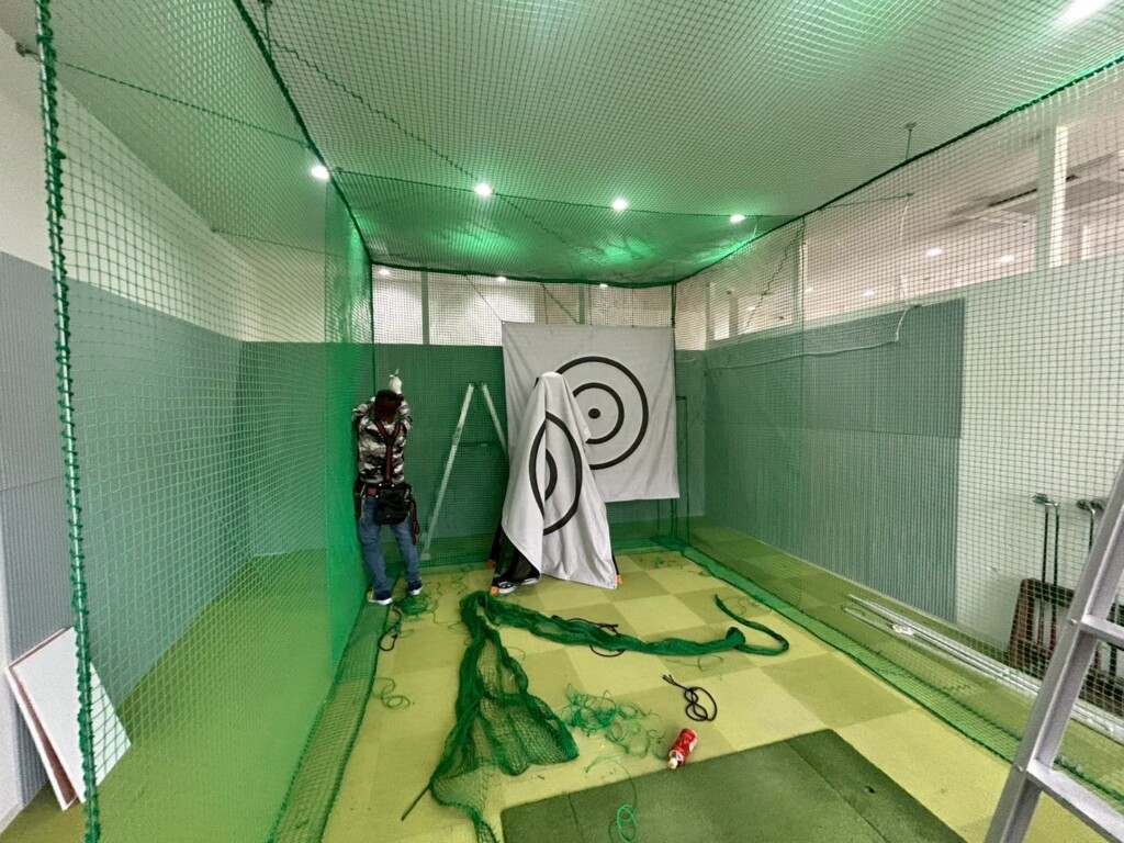 インドアゴルフネット張替工事