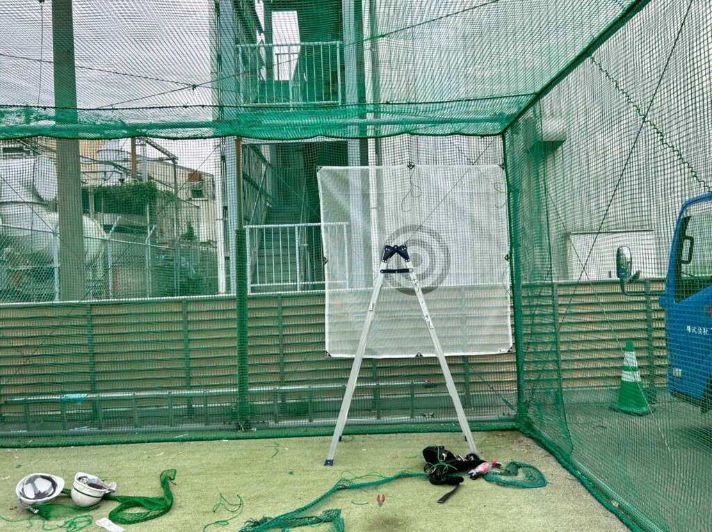 ゴルフネット修繕工事