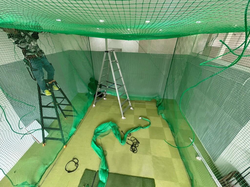 インドアゴルフネット張替工事