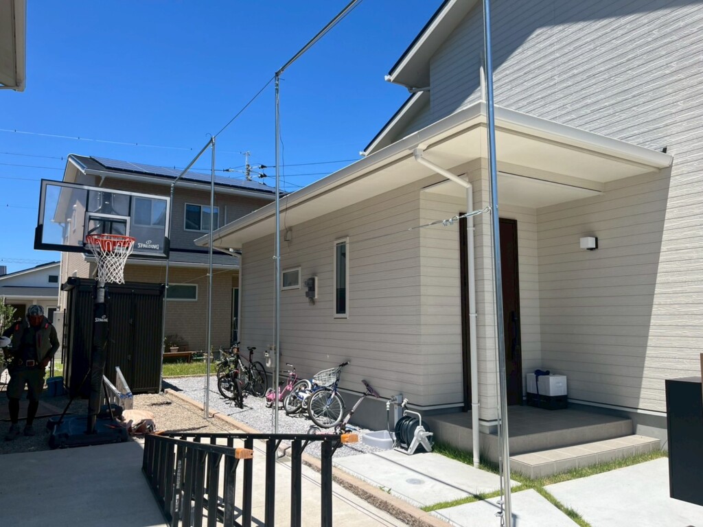 防球ネット設置工事