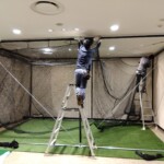 インドアゴルフネット設置工事