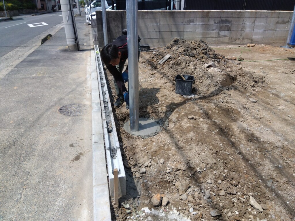 防球ネット設置工事