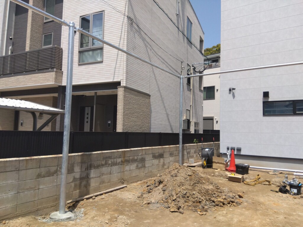 防球ネット設置工事