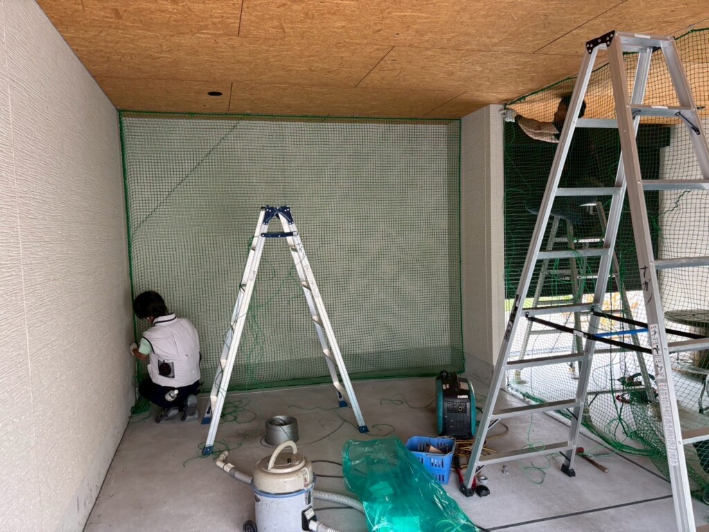 インドアゴルフネット設置工事
