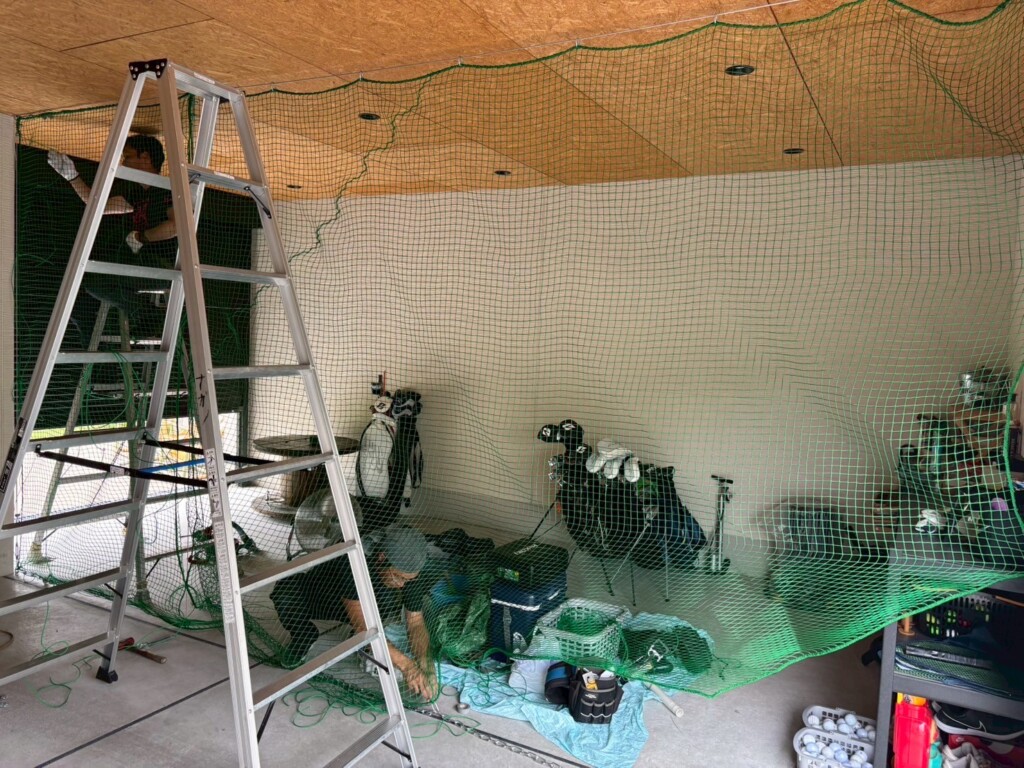 インドアゴルフネット設置工事