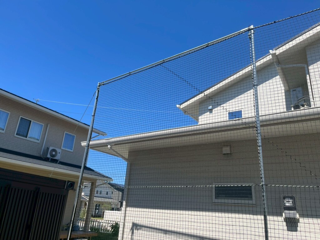 防球ネット設置工事