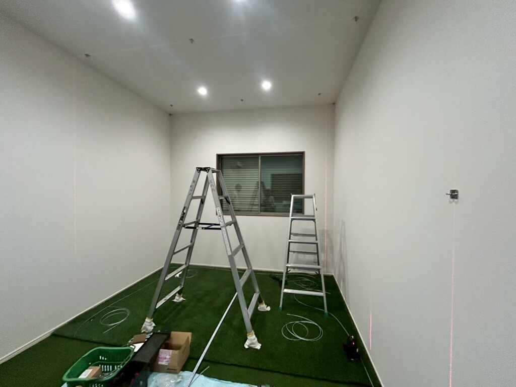 インドアゴルフネット設置工事