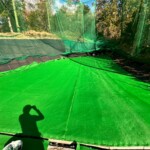 練習場人工芝貼り工事