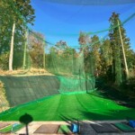 練習場人工芝貼り工事