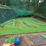 練習場人工芝貼り工事