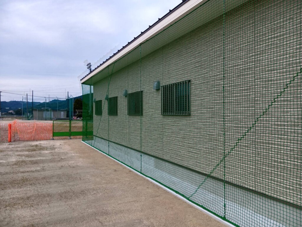 防球ネット設置工事