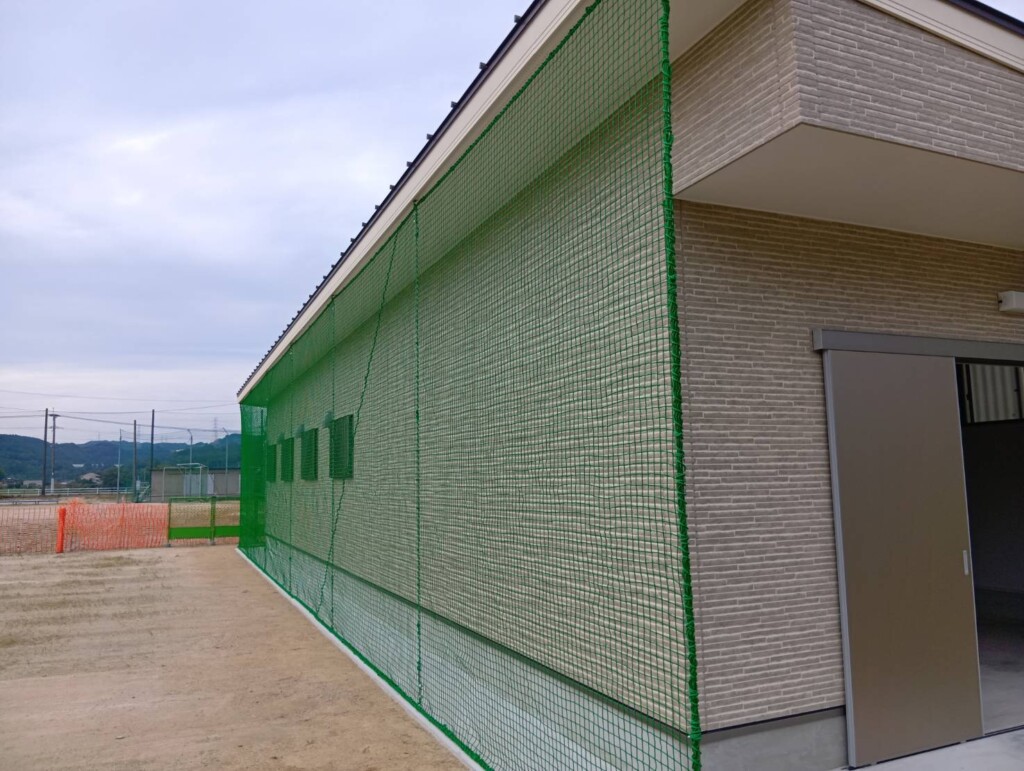 防球ネット設置工事