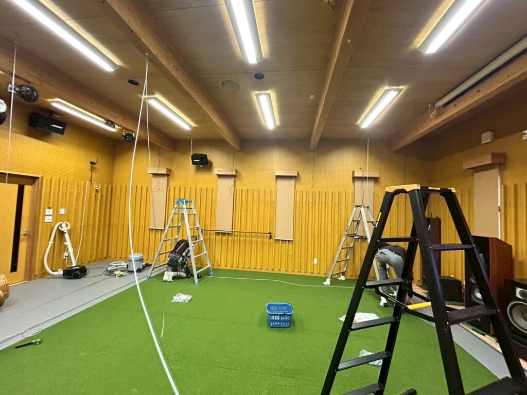 インドアゴルフネット設置工事