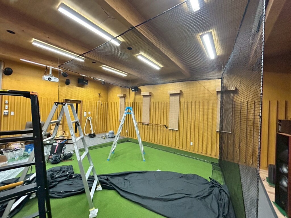 インドアゴルフネット設置工事