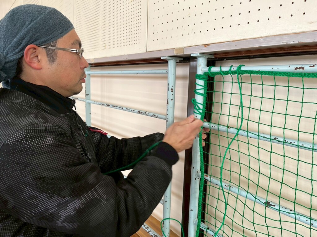 防球ネット設置工事
