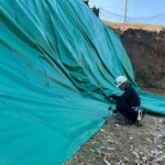 法面UVシート貼り工事
