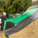 法面UVシート貼り工事