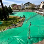法面UVシート貼り工事