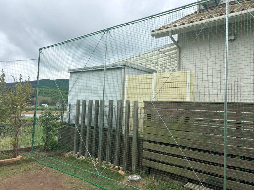 ポストジンク式防球ネット設置工事