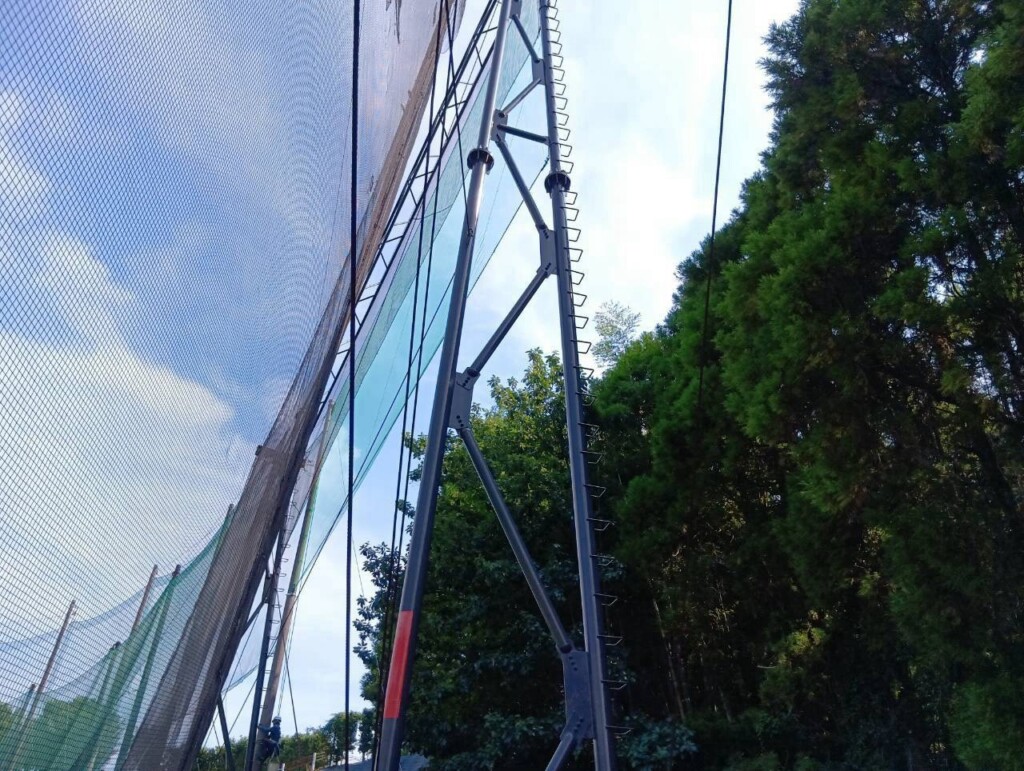 正面ネット追加工事