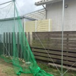 ポストジンク式防球ネット設置工事