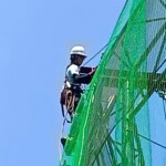 正面ネット追加工事